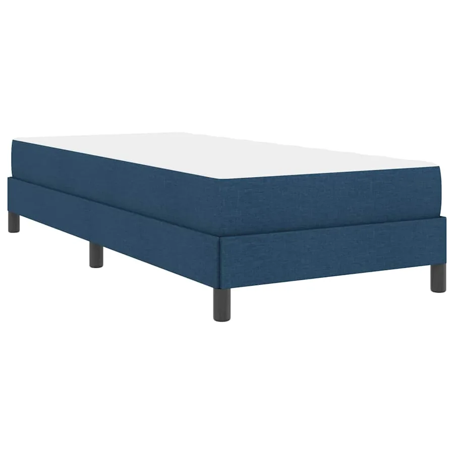 Lit à ressorts avec matelas Bleu 100 x 200 cm tissu - 9