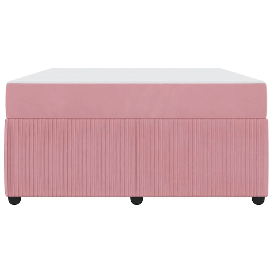 Cadre de lit avec matelas Rose 140 x 200 cm tissu - 5