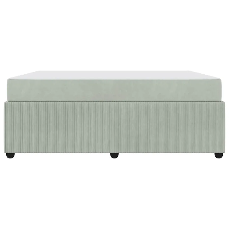 Cadre de lit avec matelas Gris clair 180 x 200 cm tissu - 5