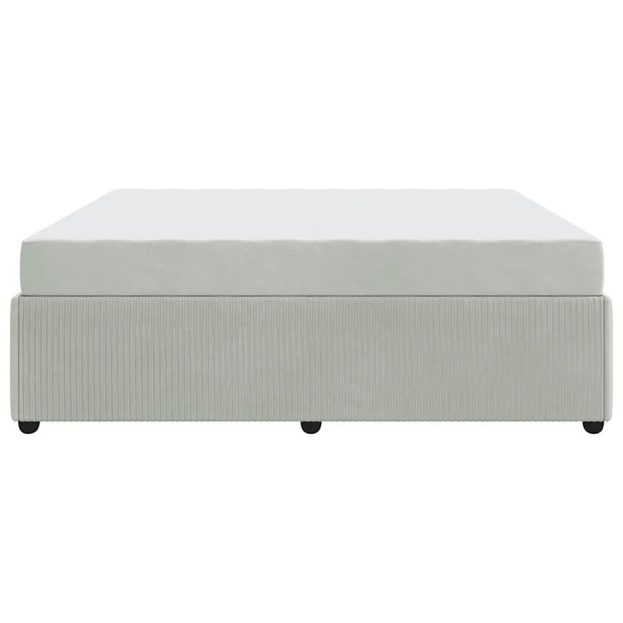 Cadre de lit avec matelas Gris clair 180 x 200 cm tissu - 6