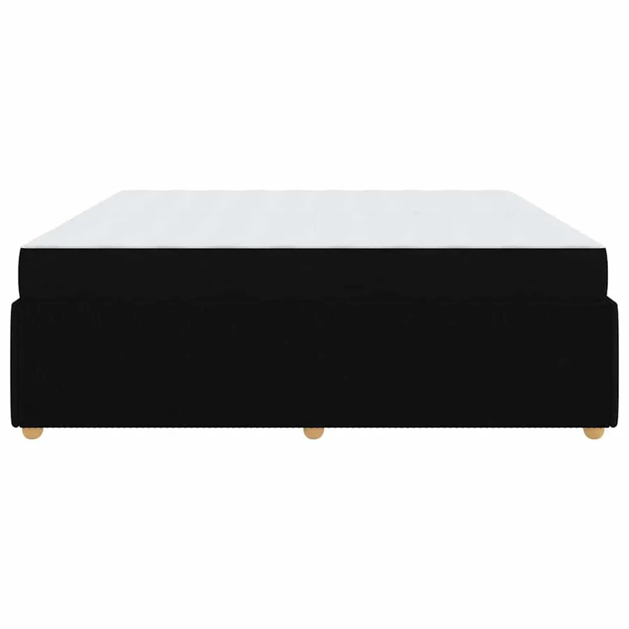 Cadre de lit avec matelas Noir 200 x 200 cm tissu - 6