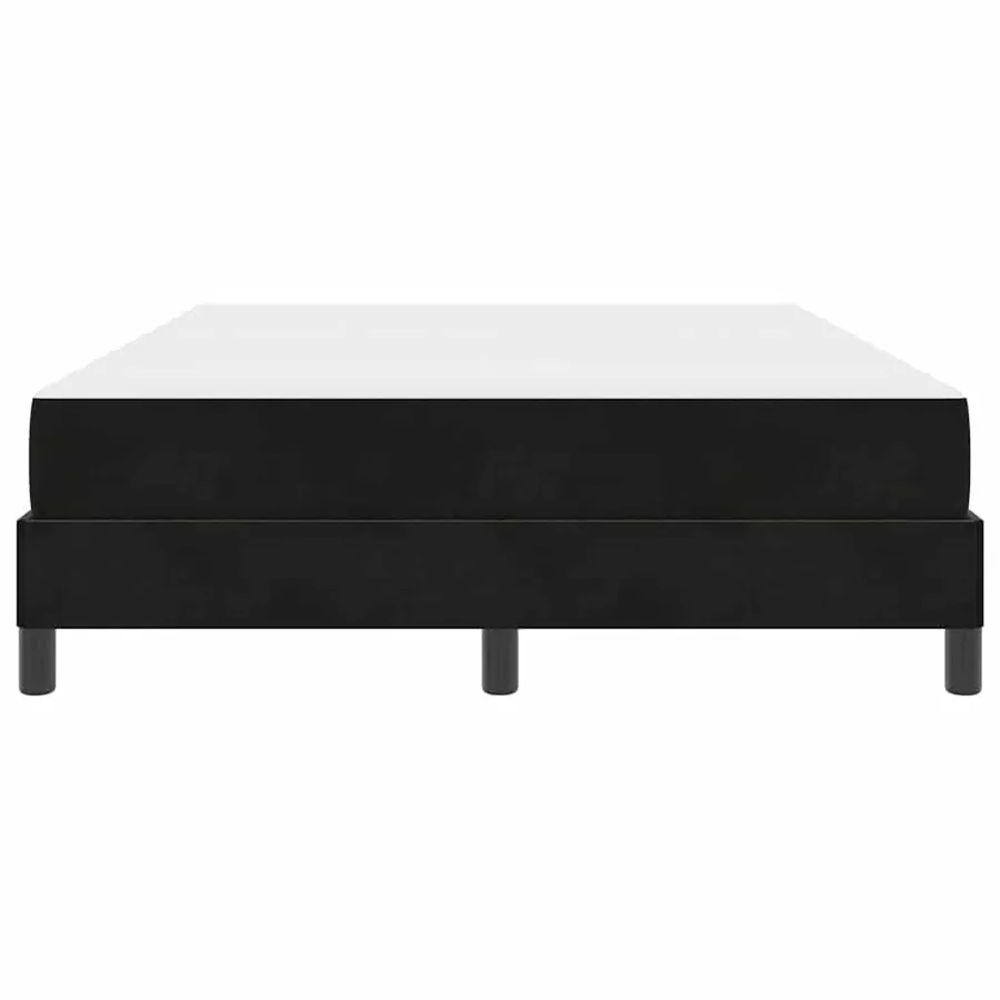 Lit à ressorts avec matelas Noir 140 x 190 cm tissu - 7