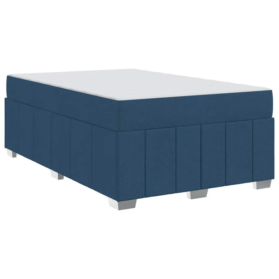 Cadre de lit avec matelas Bleu 120 x 200 cm tissu - 4