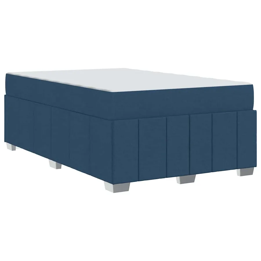Cadre de lit avec matelas Bleu 120 x 200 cm tissu - 9