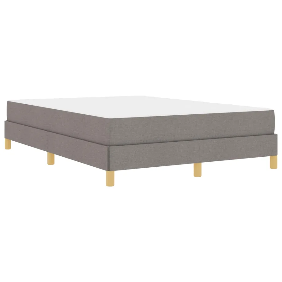 Lit à ressorts avec matelas Taupe 140 x 200 cm tissu - 4