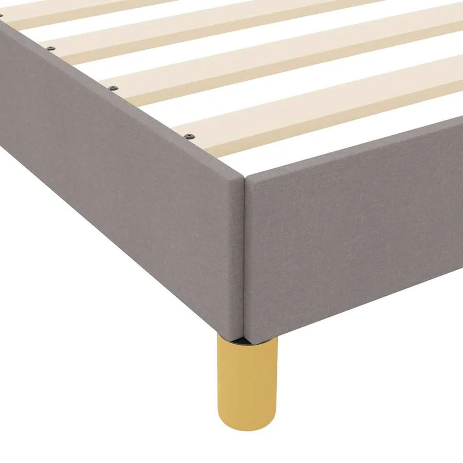 Lit à ressorts avec matelas Taupe 140 x 200 cm tissu - 8