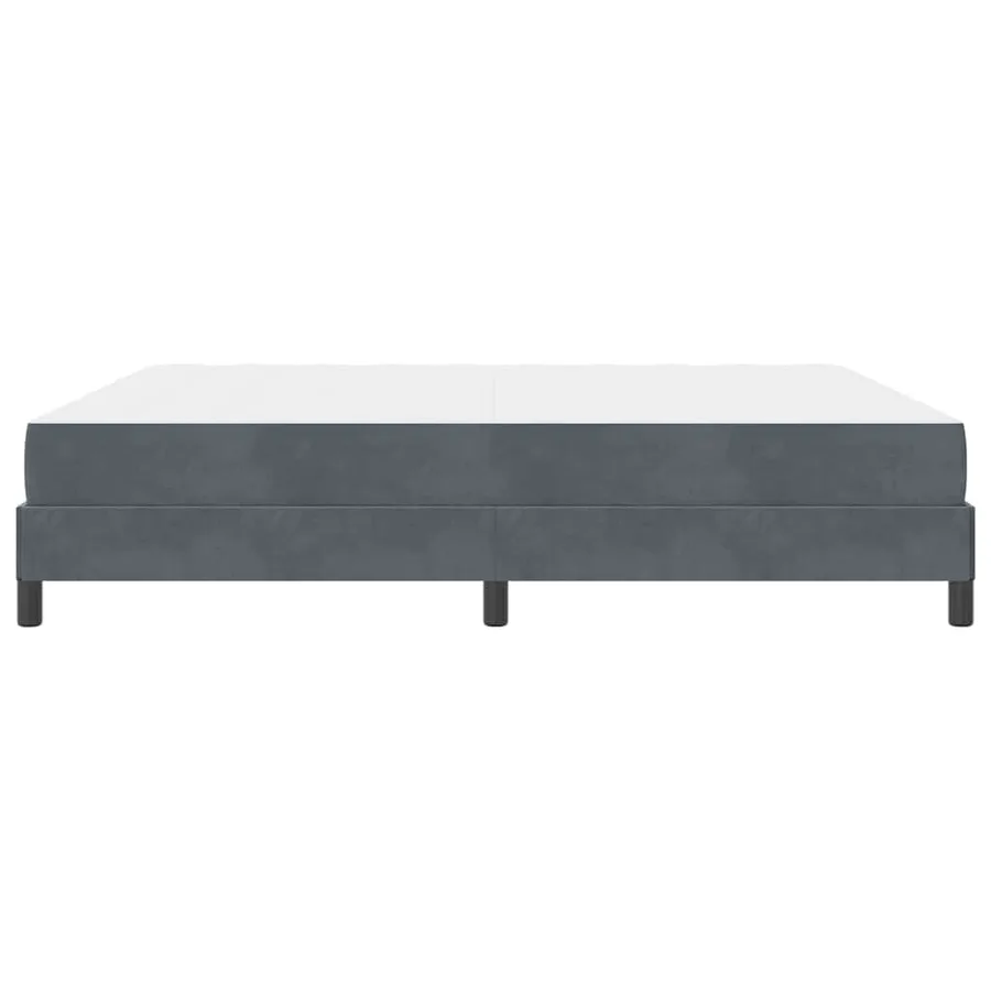 Lit à ressorts avec matelas Gris foncé 180 x 220 cm tissu - 6