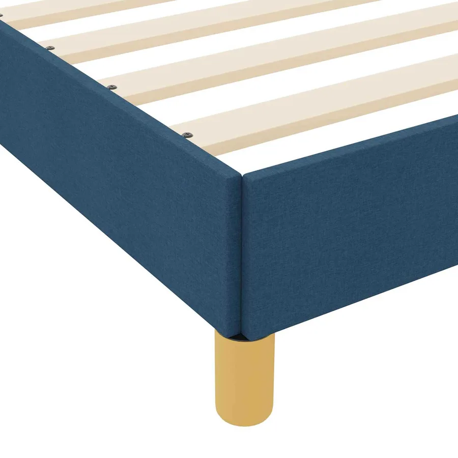 Lit à ressorts avec matelas Bleu 140 x 200 cm tissu - 10