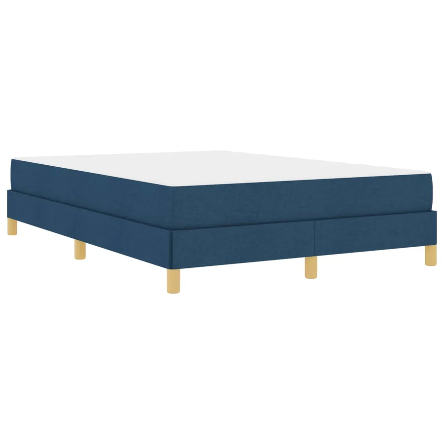 Lit à ressorts avec matelas Bleu 140 x 200 cm tissu - 2