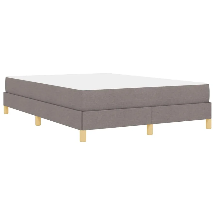 Lit à ressorts avec matelas Taupe 160 x 200 cm tissu - 9