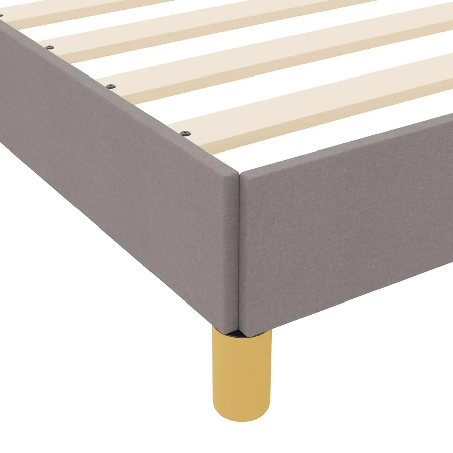 Lit à ressorts avec matelas Taupe 120 x 200 cm tissu - 8