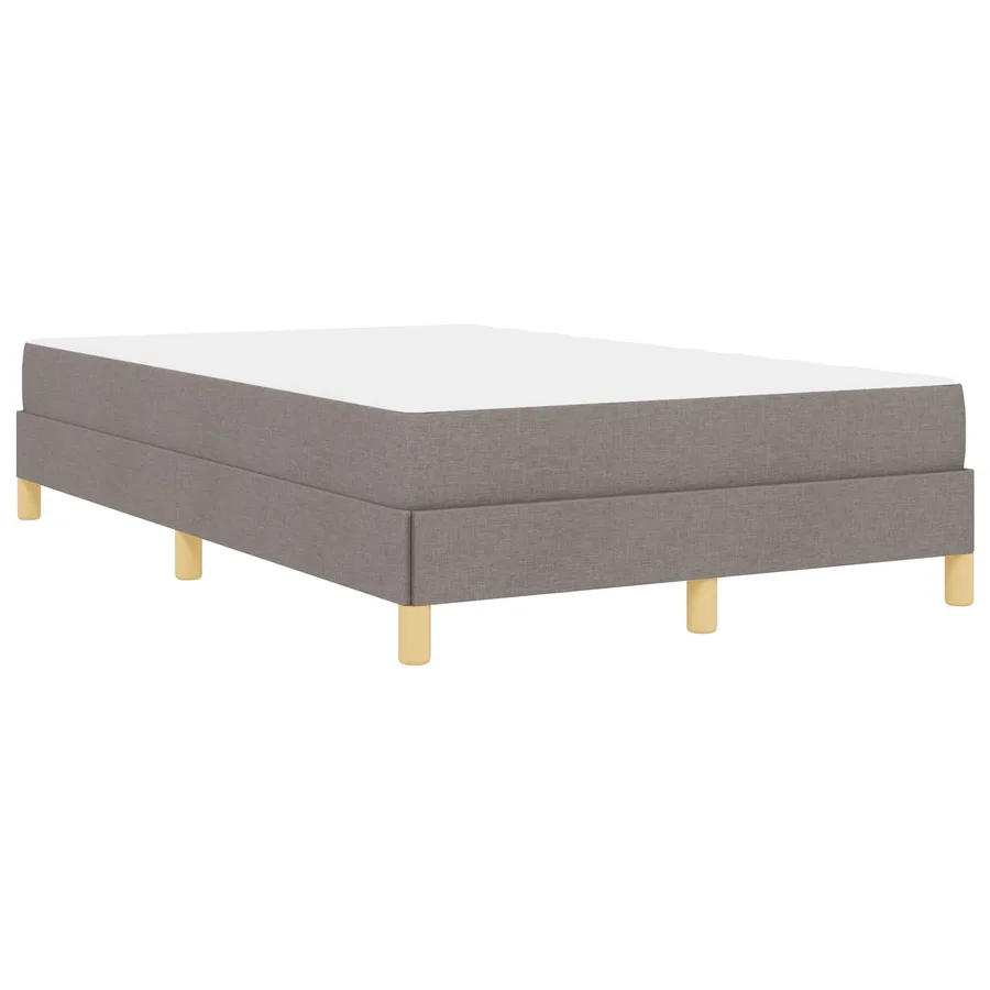 Lit à ressorts avec matelas Taupe 120 x 200 cm tissu - 9