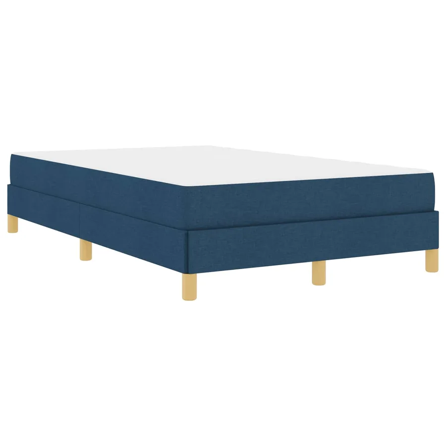 Lit à ressorts avec matelas Bleu 120 x 200 cm tissu - 2
