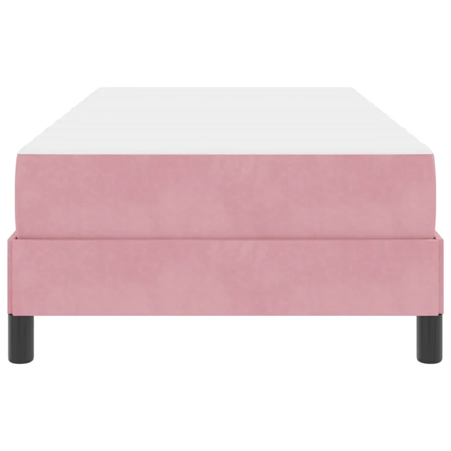 Lit à ressorts avec matelas Rose 80 x 200 cm tissu - 7