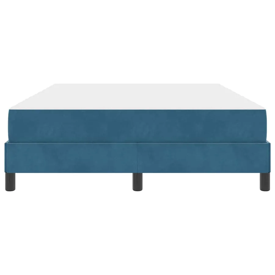 Lit à ressorts avec matelas Bleu foncé 140 x 190 cm tissu - 7