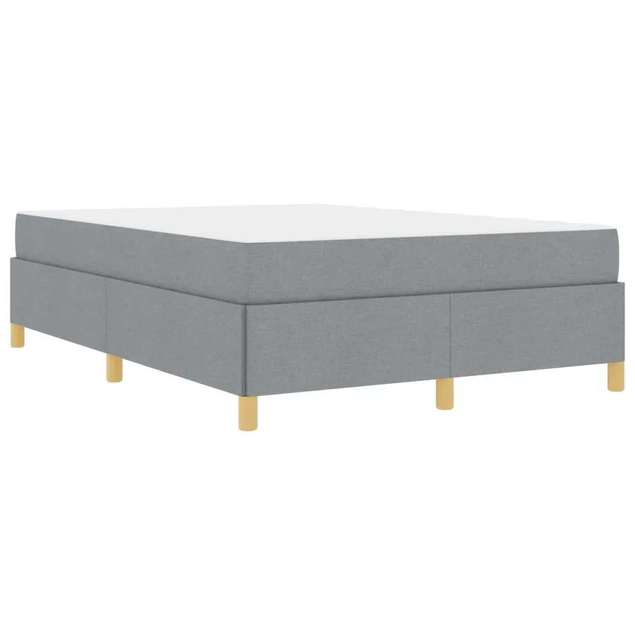 Cadre de lit avec matelas Gris clair 140 x 200 cm tissu - 4