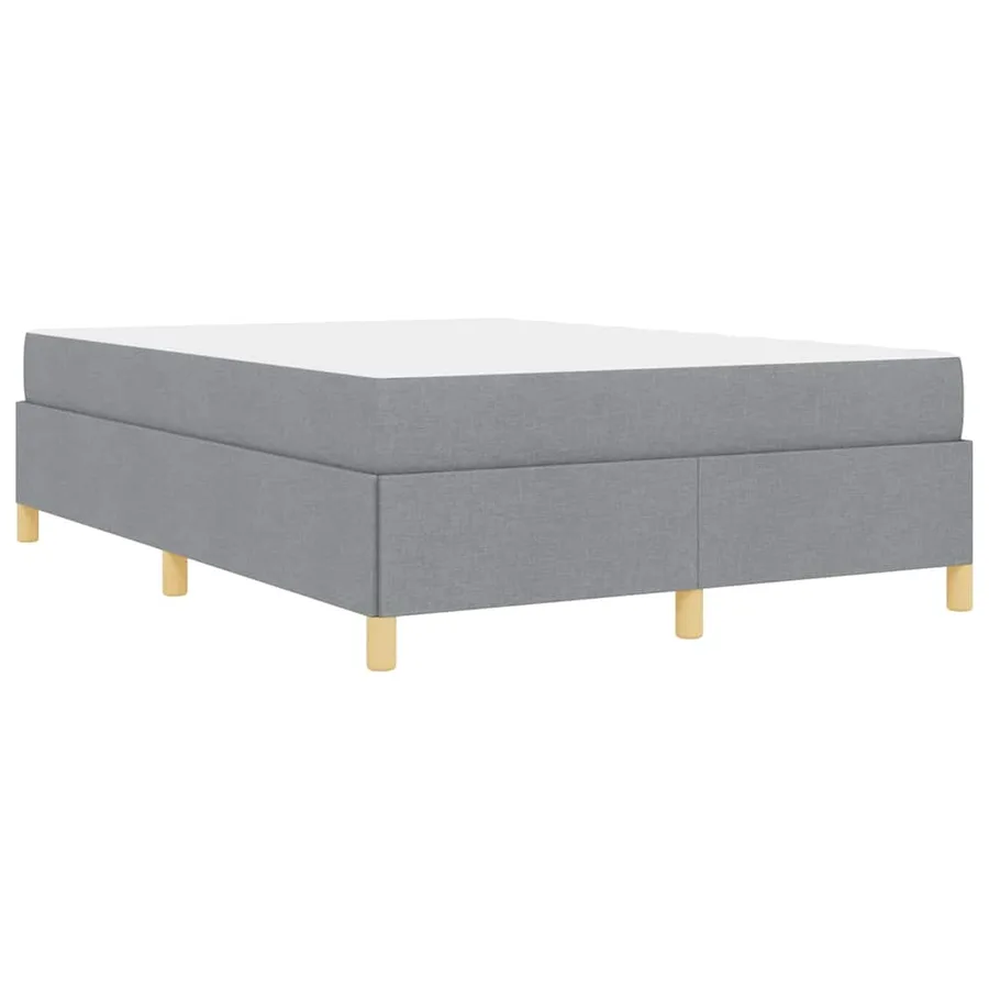 Cadre de lit avec matelas Gris clair 140 x 200 cm tissu - 9