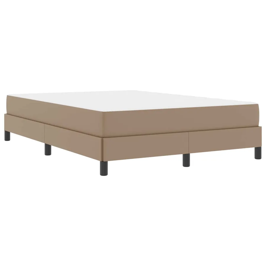 Cadre de lit avec matelas Cappuccino 140 x 190 cm tissu - 4