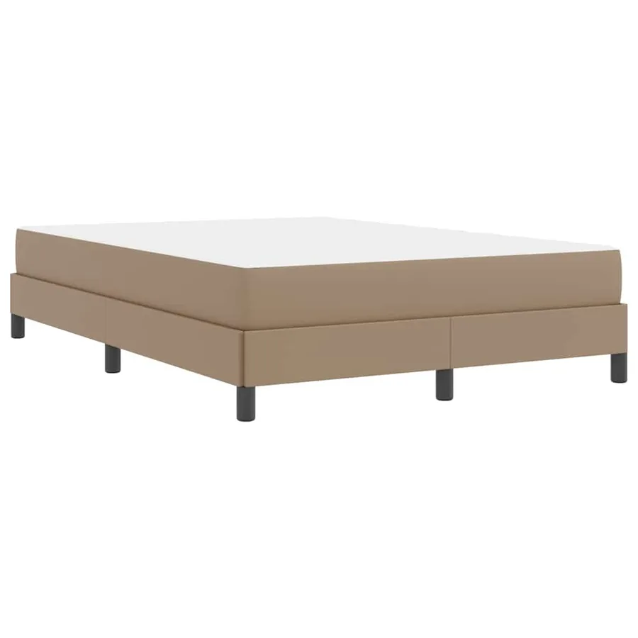 Cadre de lit avec matelas Cappuccino 140 x 190 cm tissu - 9