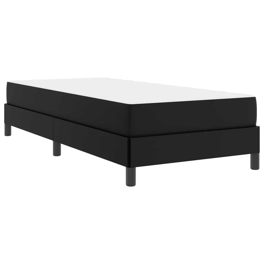 Cadre de lit avec matelas Noir 100 x 200 cm tissu - 4