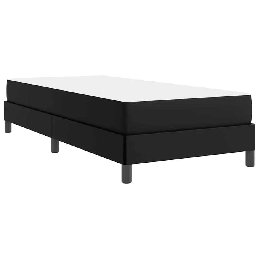Cadre de lit avec matelas Noir 100 x 200 cm tissu - 9