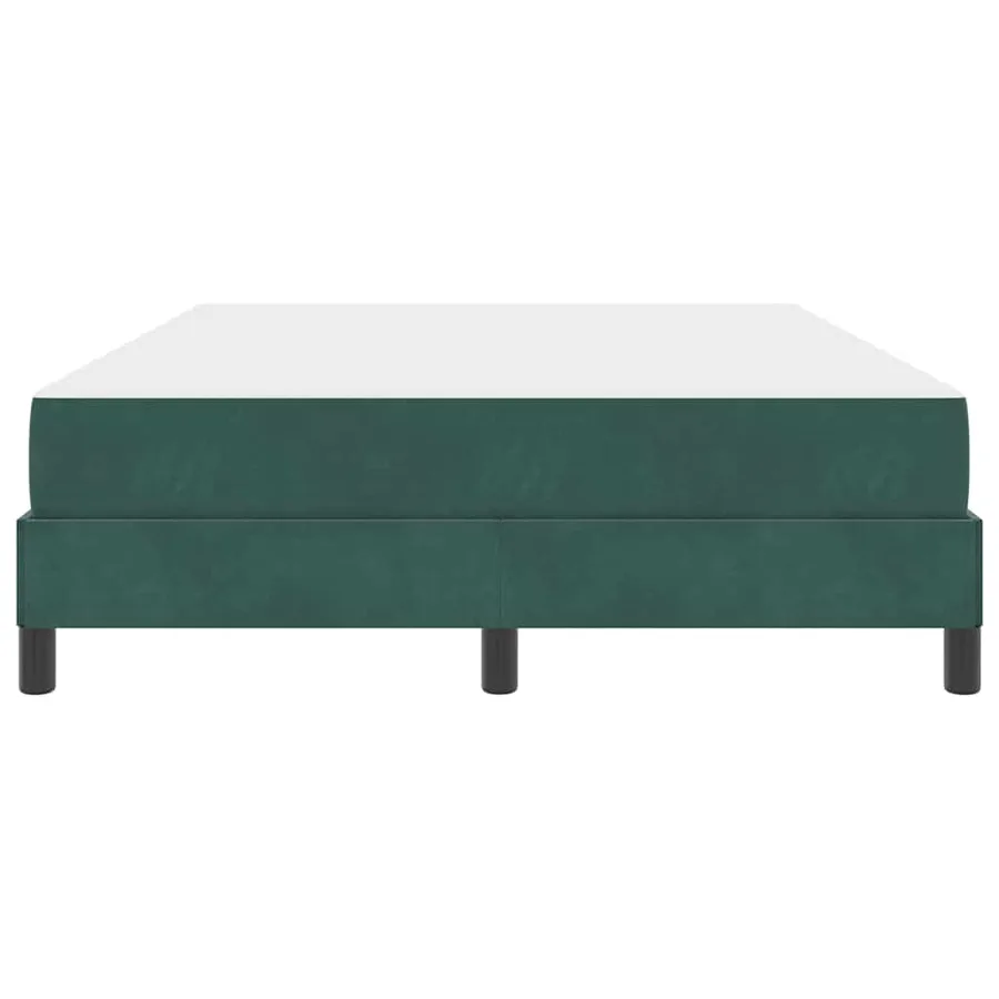 Lit à ressorts avec matelas Vert foncé 140 x 200 cm tissu - 7