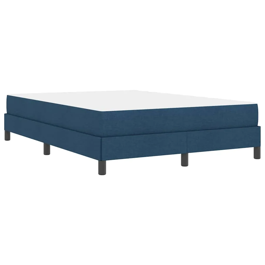 Lit à ressorts avec matelas Bleu 140 x 200 cm tissu - 9