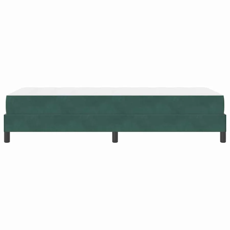 Lit à ressorts avec matelas Vert foncé 100 x 220 cm tissu - 6