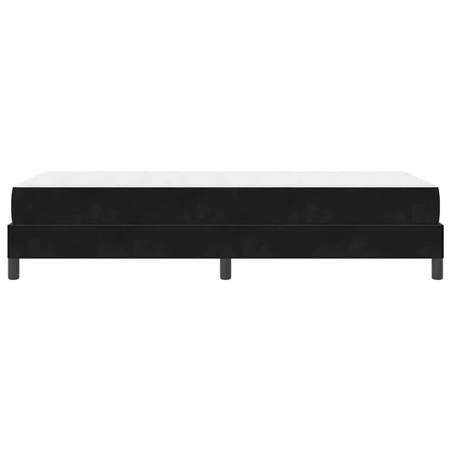 Lit à ressorts avec matelas Noir 90 x 220 cm tissu - 6
