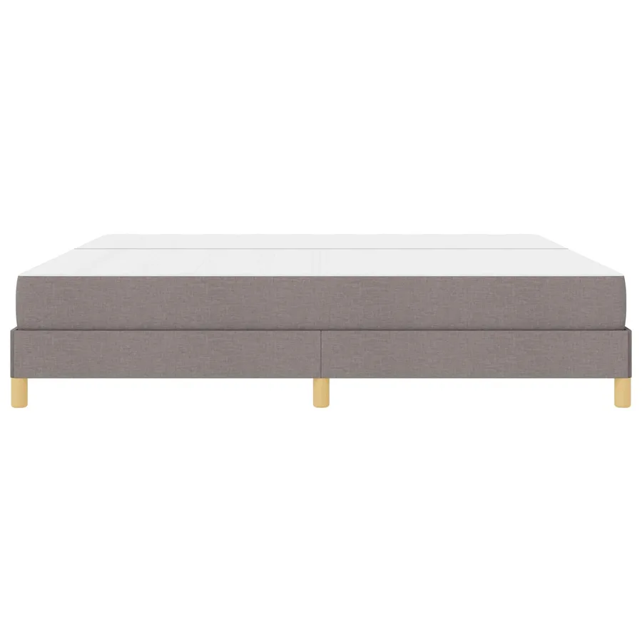 Lit à ressorts avec matelas Taupe 200 x 200 cm tissu - 6