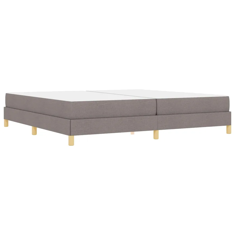 Lit à ressorts avec matelas Taupe 200 x 200 cm tissu - 7