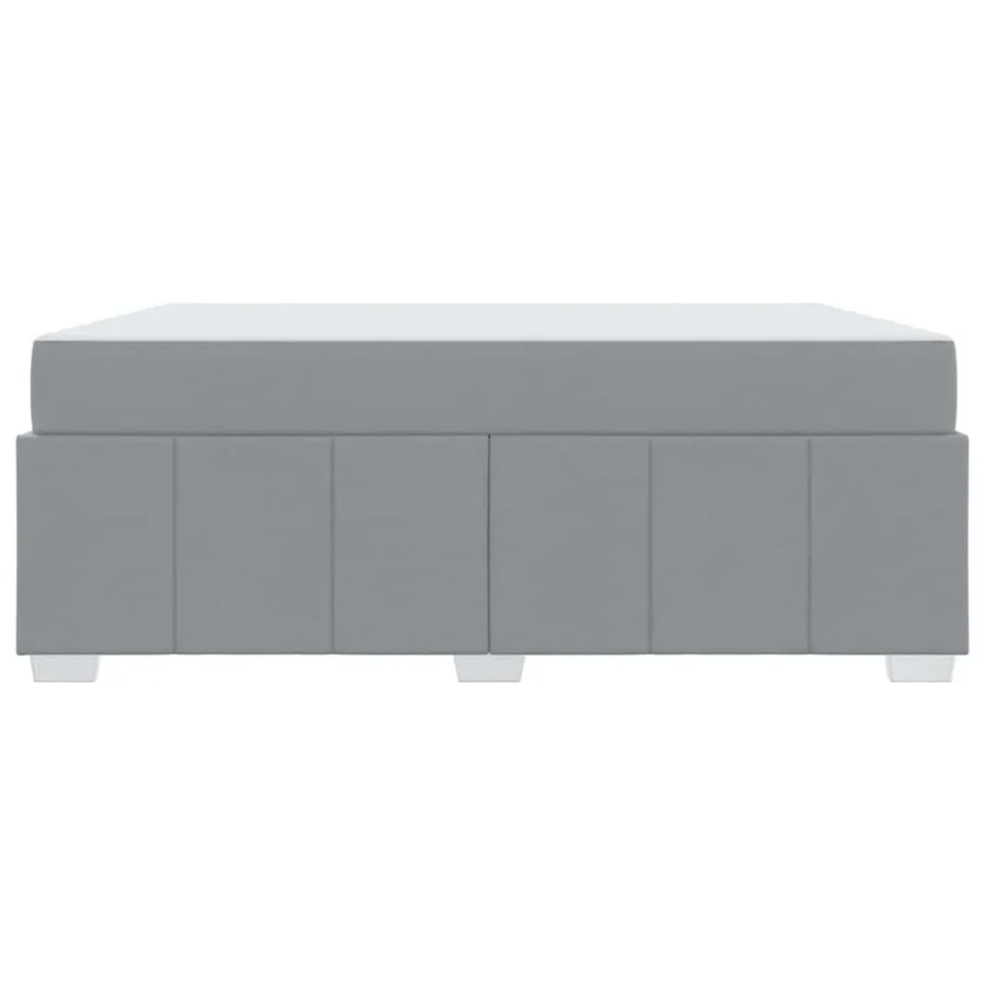 Cadre de lit avec matelas Gris clair 180 x 200 cm tissu - 7