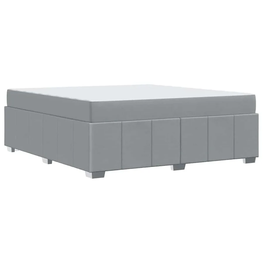 Cadre de lit avec matelas Gris clair 180 x 200 cm tissu - 9