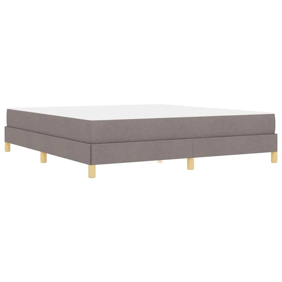 Lit à ressorts avec matelas Taupe 180 x 200 cm tissu - 9