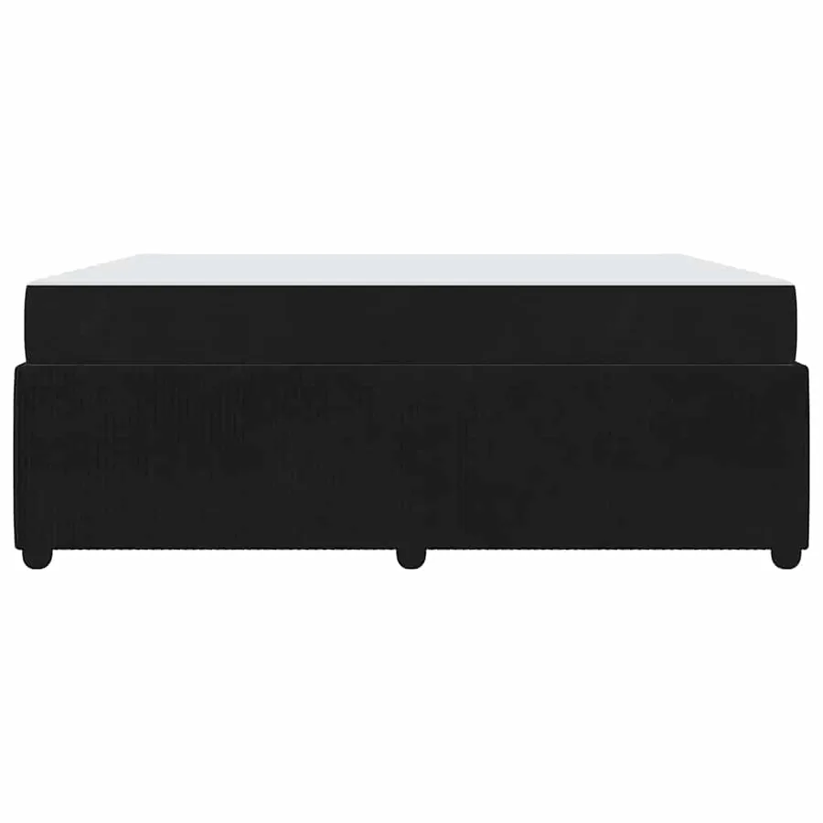 Cadre de lit avec matelas Noir 180 x 200 cm tissu - 5