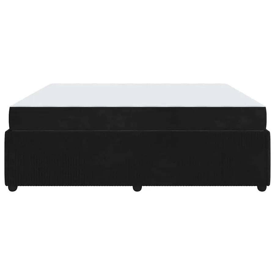 Cadre de lit avec matelas Noir 180 x 200 cm tissu - 6
