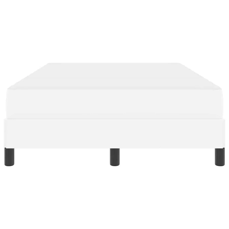 Cadre de lit avec matelas Blanc pur 120 x 200 cm tissu - 7