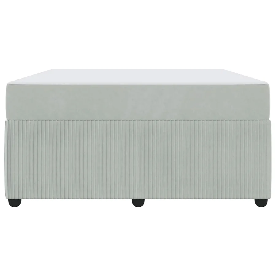 Cadre de lit avec matelas Gris clair 160 x 200 cm tissu - 6