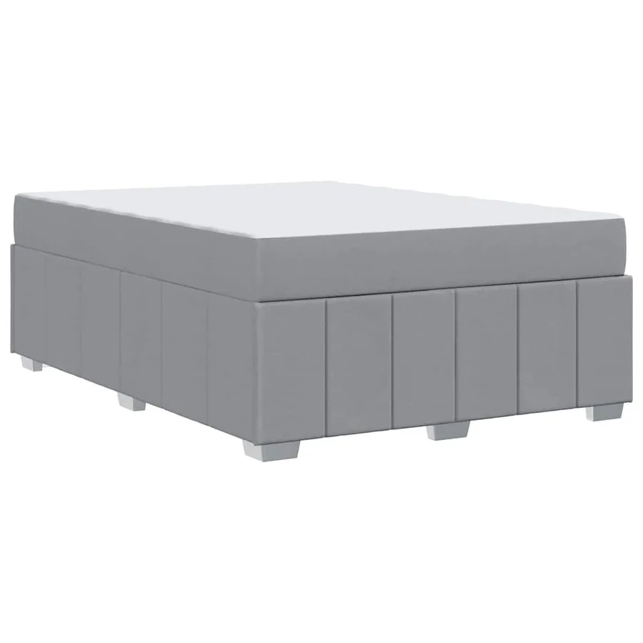 Cadre de lit avec matelas Gris clair 160 x 200 cm tissu - 9