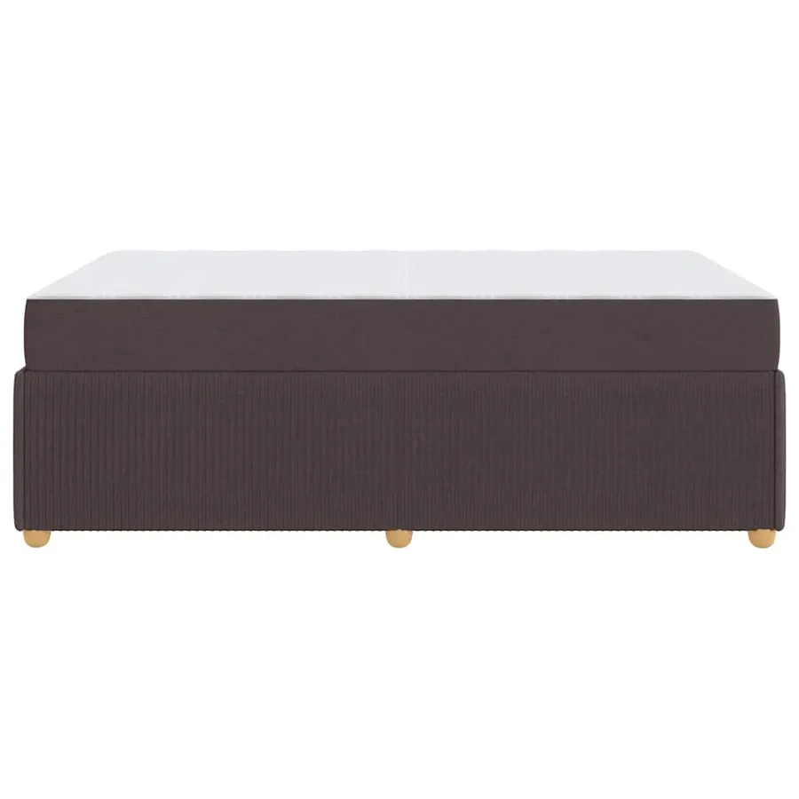 Cadre de lit avec matelas Marron foncé 120 x 200 cm tissu - 6