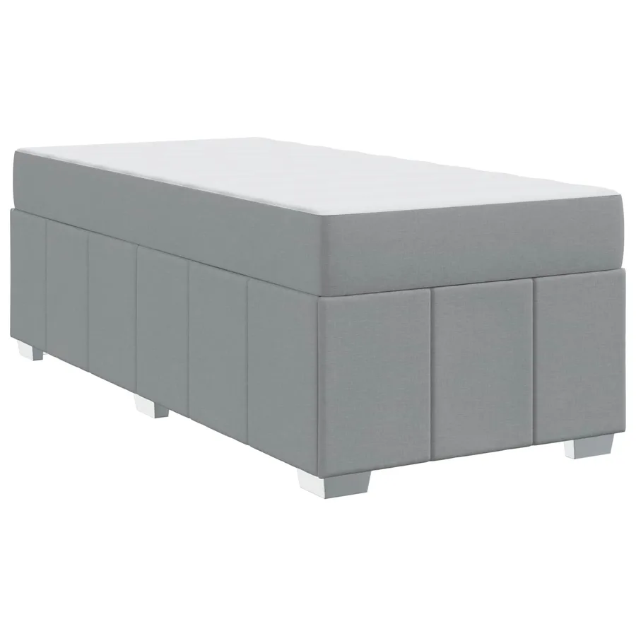 Cadre de lit Gris clair 90 x 190 cm tissu - 4