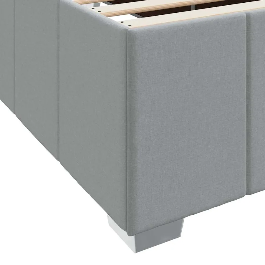 Cadre de lit Gris clair 90 x 190 cm tissu - 8