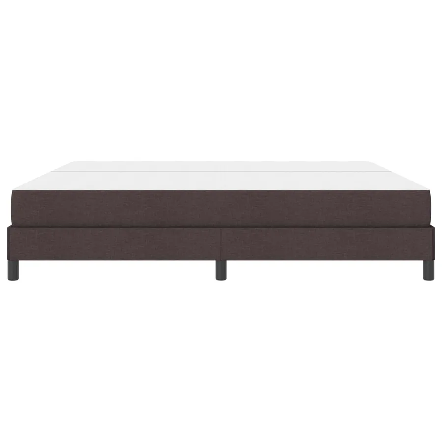 Lit à ressorts avec matelas Marron foncé 200 x 200 cm tissu - 5