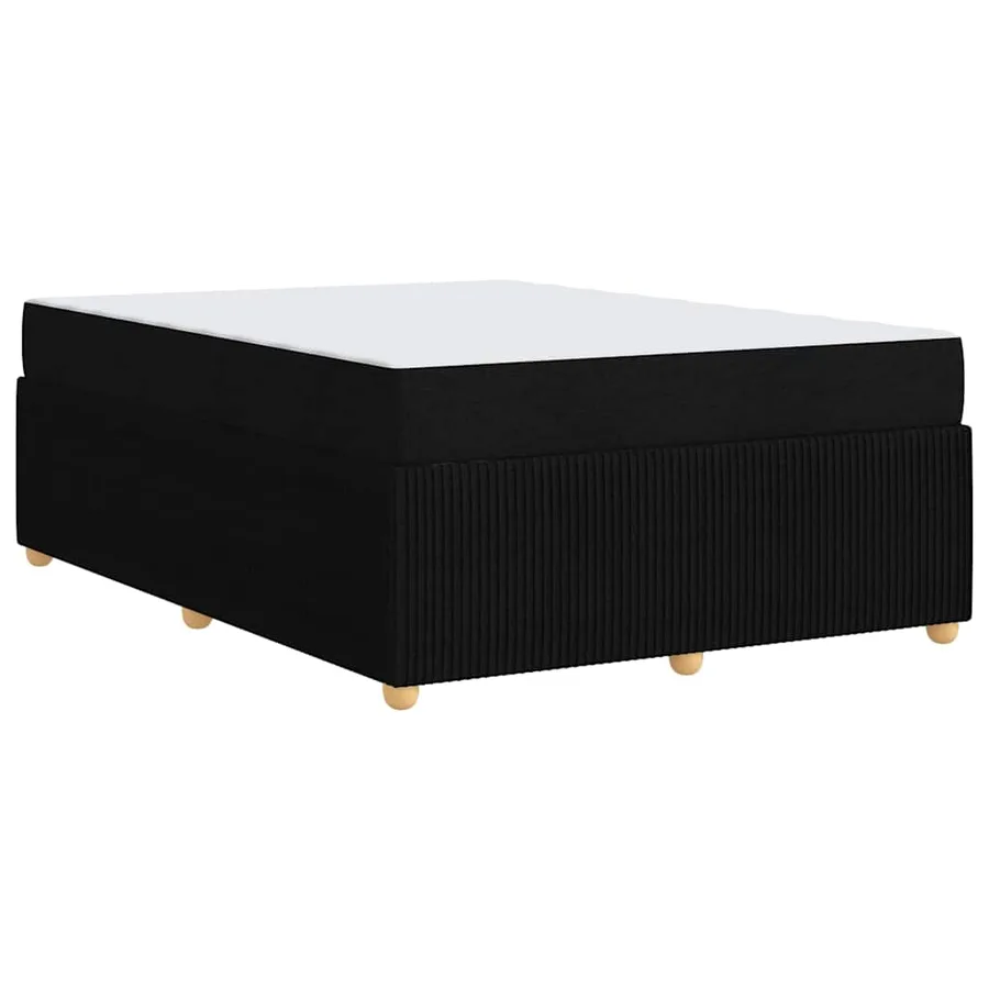 Cadre de lit avec matelas Noir 140 x 200 cm tissu - 7