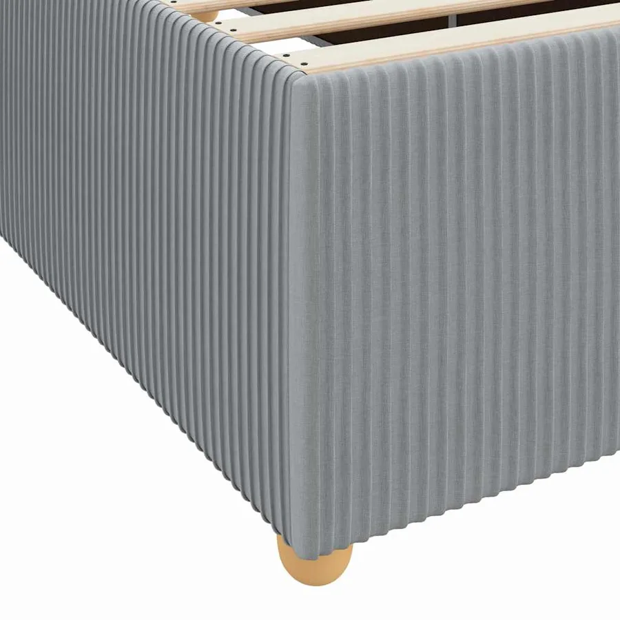 Cadre de lit avec matelas Gris clair 80 x 200 cm tissu - 10