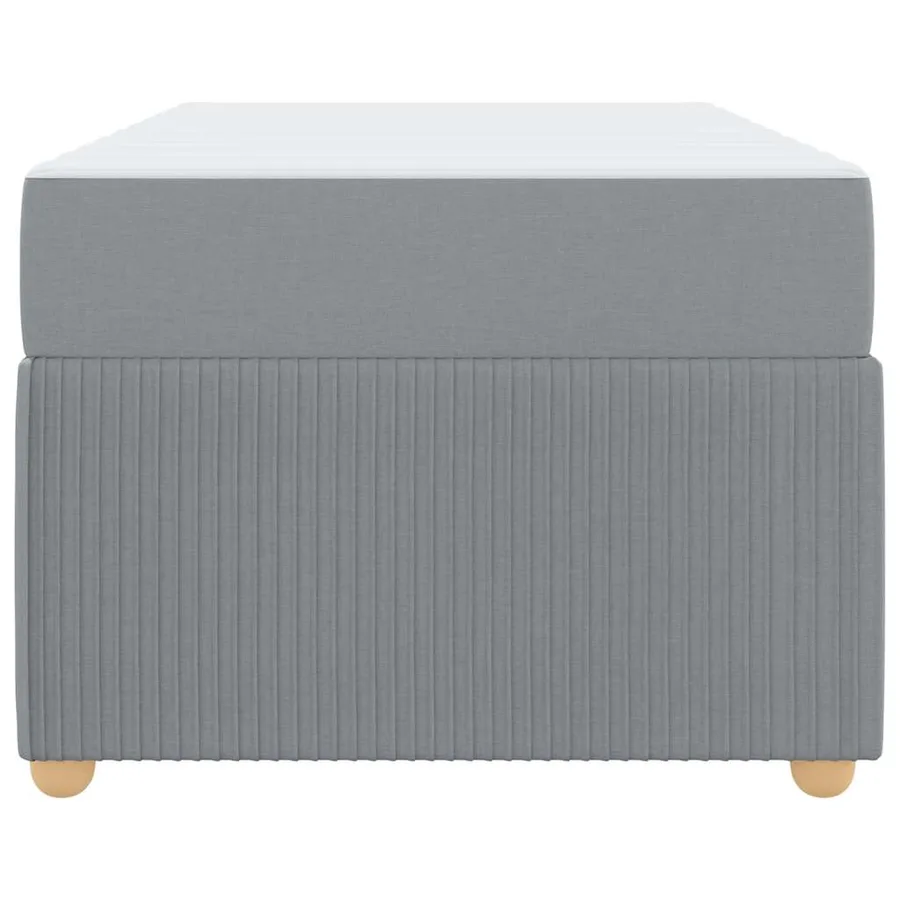 Cadre de lit avec matelas Gris clair 80 x 200 cm tissu - 7