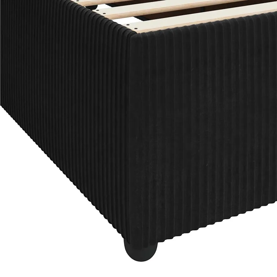 Cadre de lit avec matelas Noir 80 x 200 cm tissu - 10