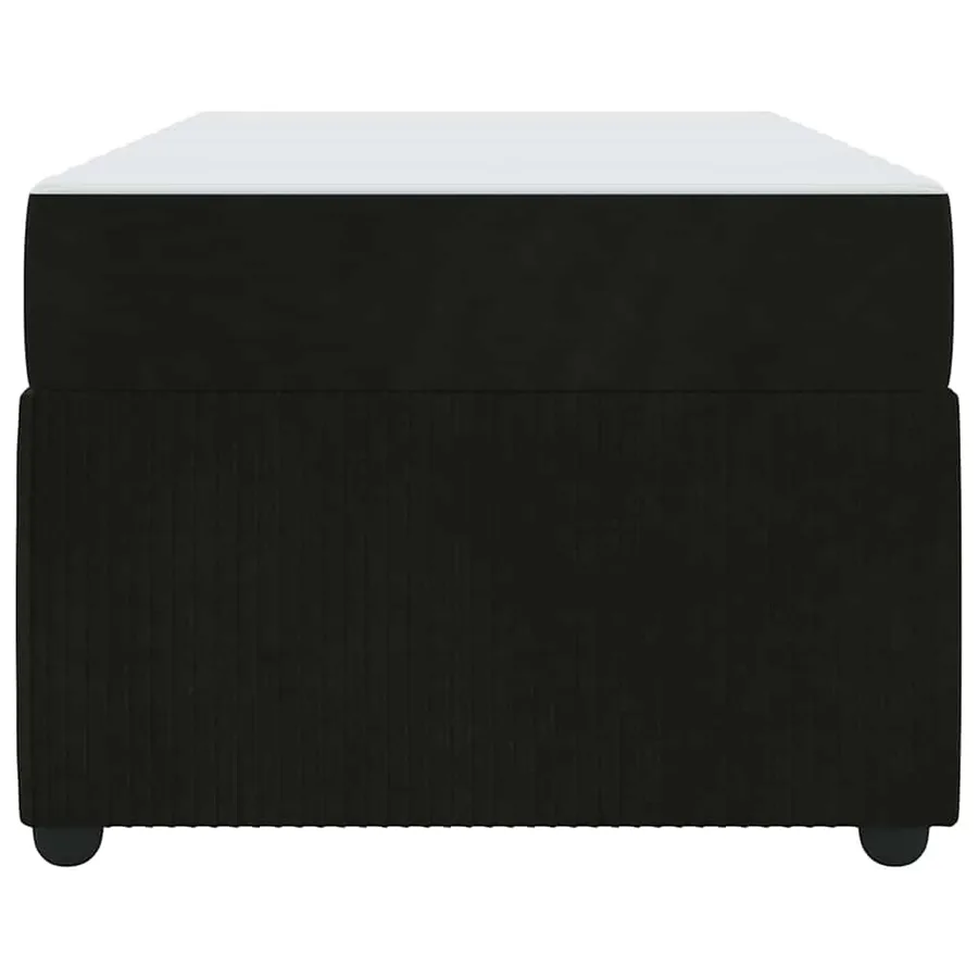 Cadre de lit avec matelas Noir 80 x 200 cm tissu - 7