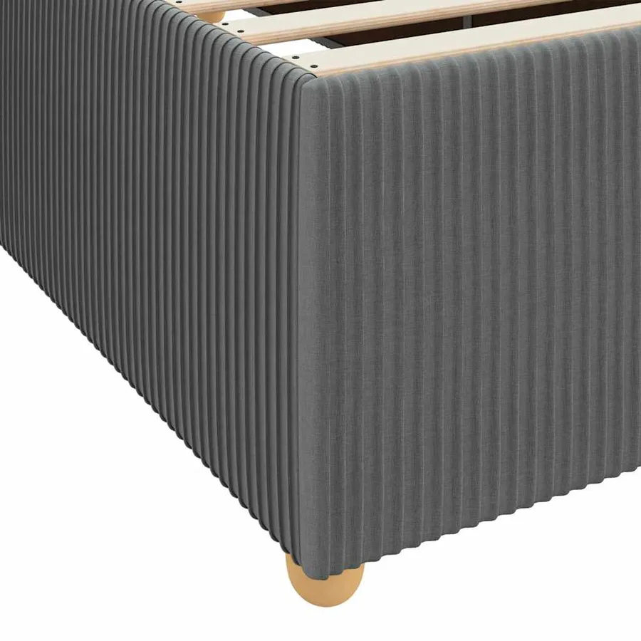 Cadre de lit avec matelas Gris foncé 90 x 190 cm tissu - 10
