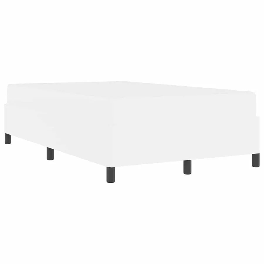 Cadre de lit avec matelas Blanc 120 x 200 cm tissu - 9
